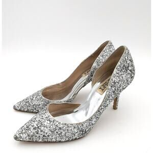 Badgley Mischka Women's Daisy li Pump Silver Glitter size US5.5